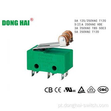 Micro interruptor multifuncional subminiatura de pólo duplo